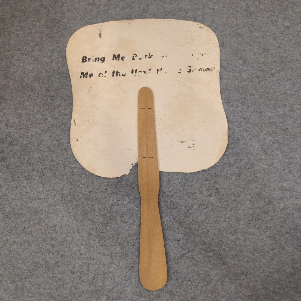 Vintage 1985 Georgia Tech Yellow Jackets GT Season Hand Fan C&S Bank Gold - Picture 2 of 2